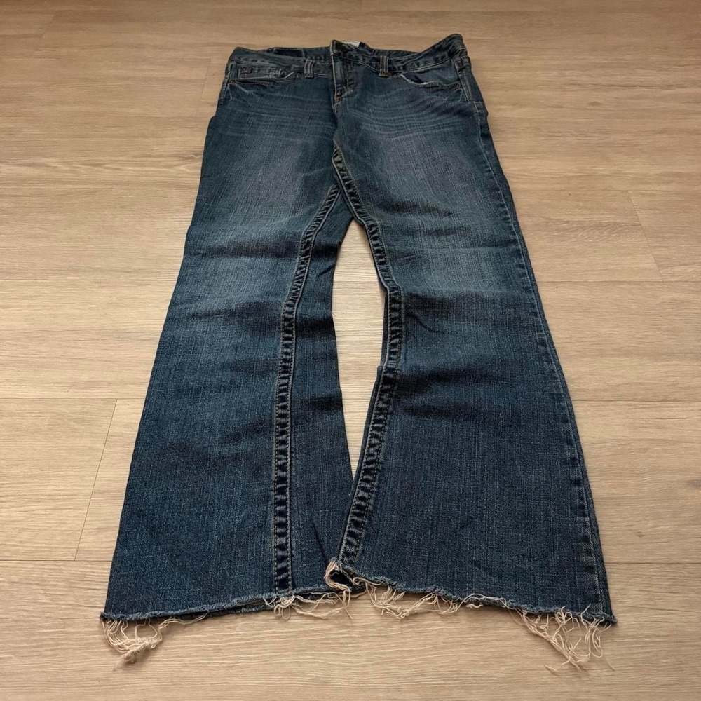34x30 Faded Blue Bootcut Flared Jeans Y2K 2000s Vintage